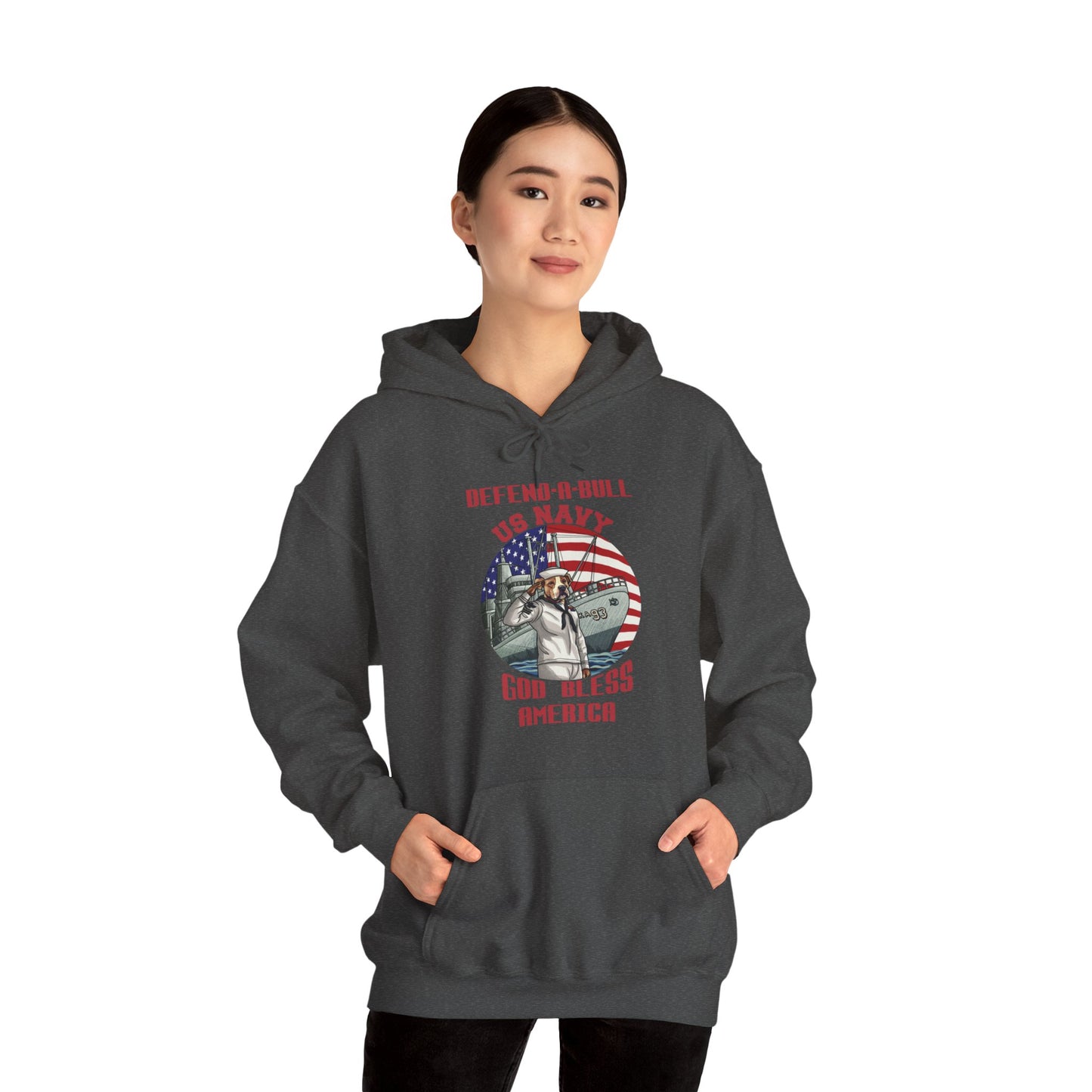 Defend-A-Bull US Navy Unisex Heavy Blend™ Hooded Sweatshirt