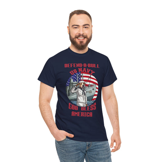 Defend-A-Bull US Navy Unisex Heavy Cotton Tee