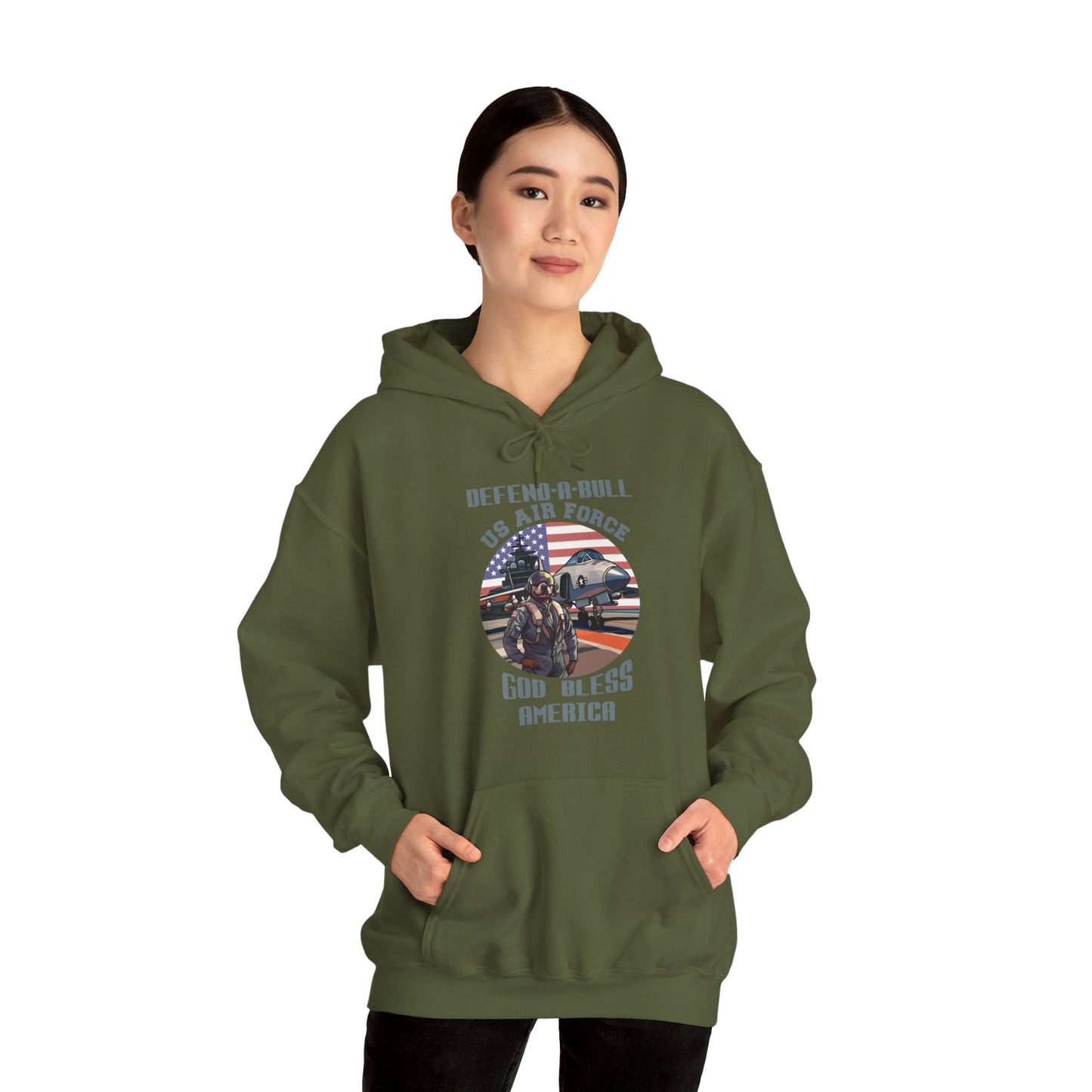 Defend-A-Bull Air Force Unisex Heavy Blend™ Hooded Sweatshirt