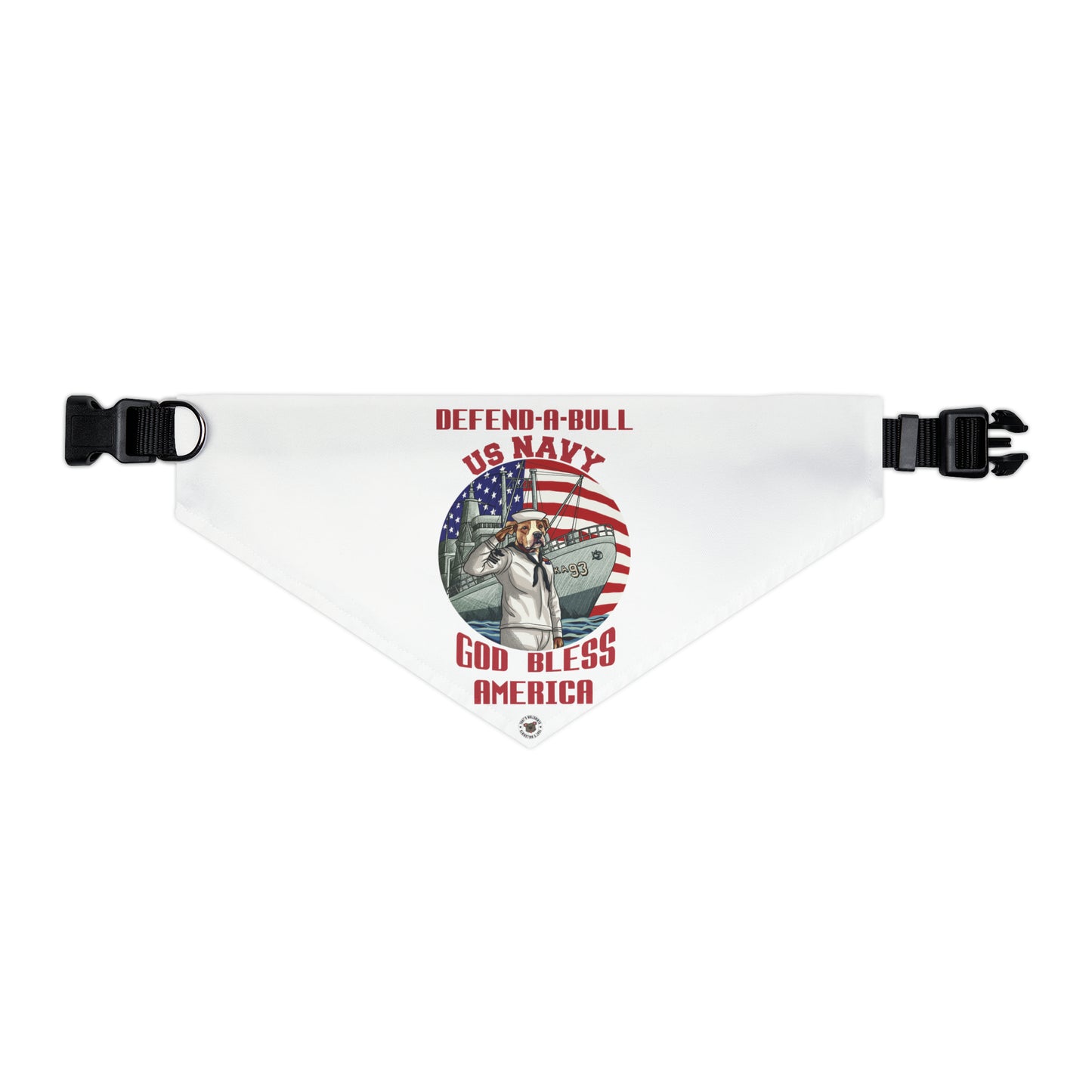 Defend-A-Bull US Navy Pet Bandana Collar