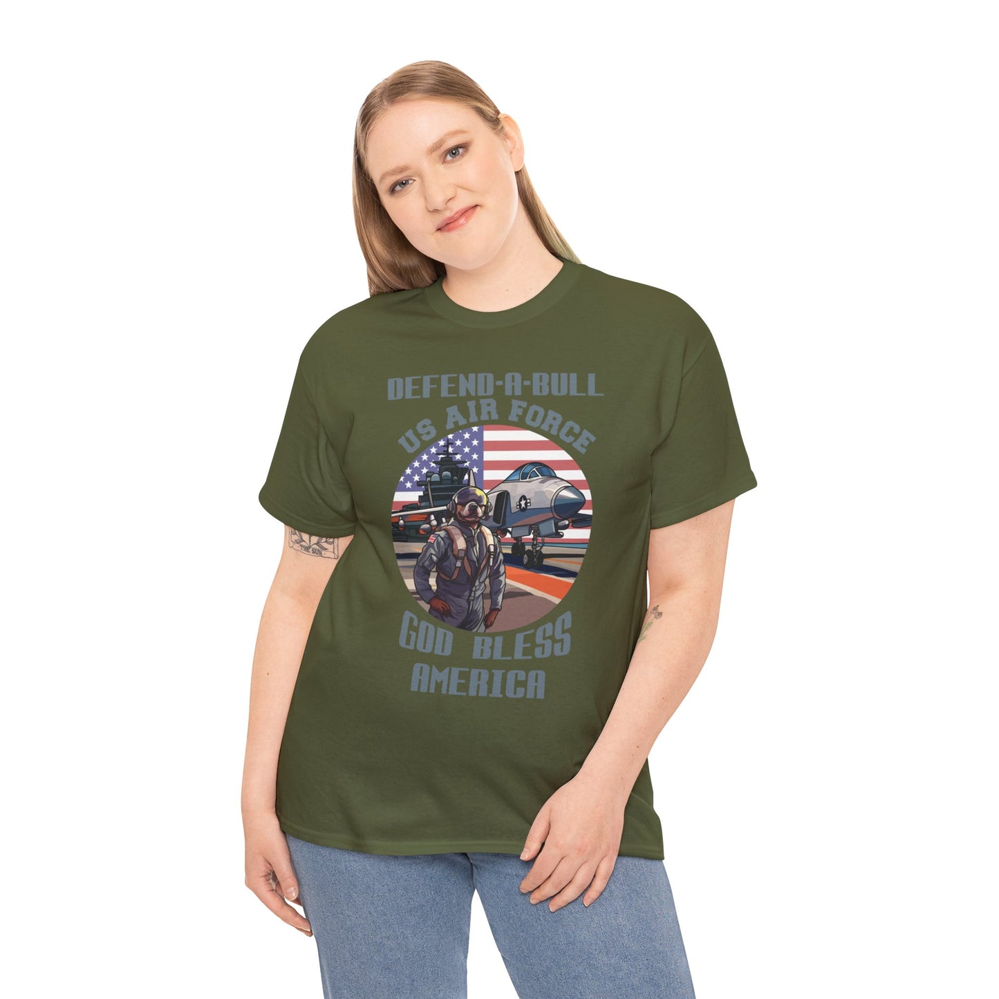 Defend-A-Bull Air Force Unisex Heavy Cotton Tee