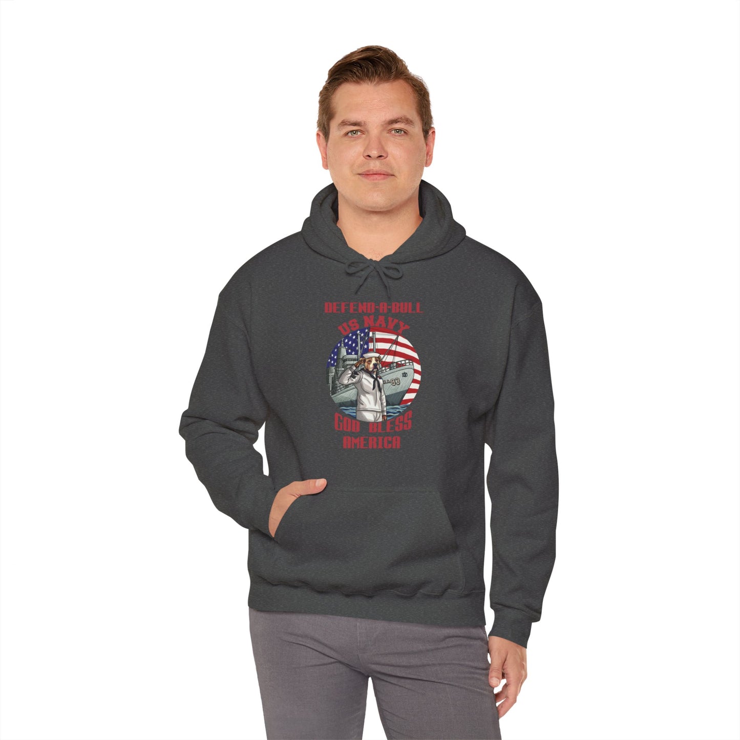 Defend-A-Bull US Navy Unisex Heavy Blend™ Hooded Sweatshirt