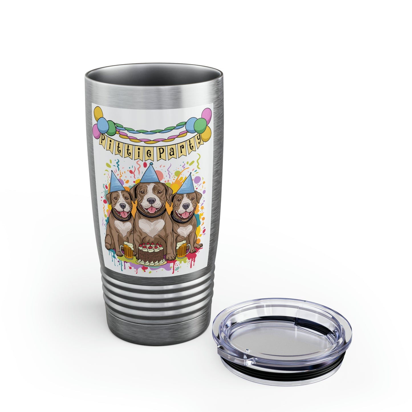 Pittie Party Ringneck Tumbler, 20oz