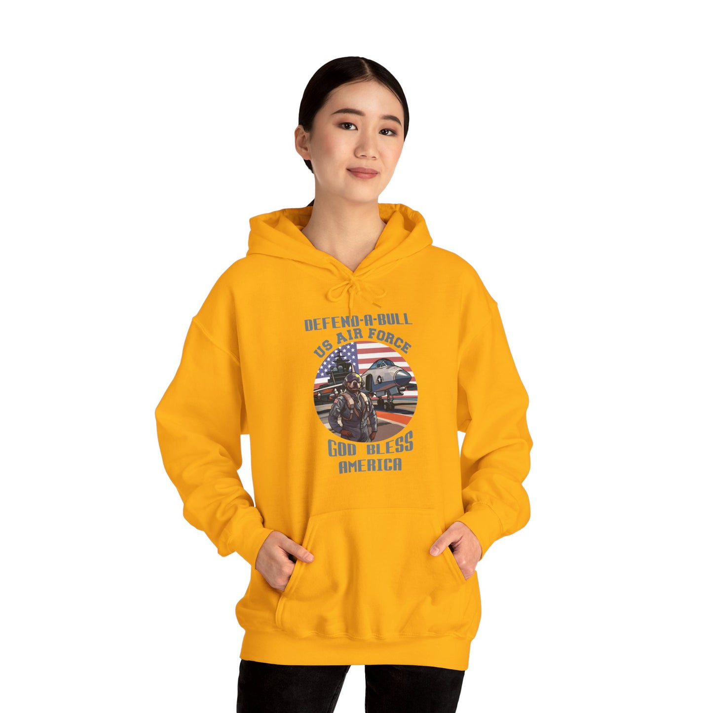 Defend-A-Bull Air Force Unisex Heavy Blend™ Hooded Sweatshirt