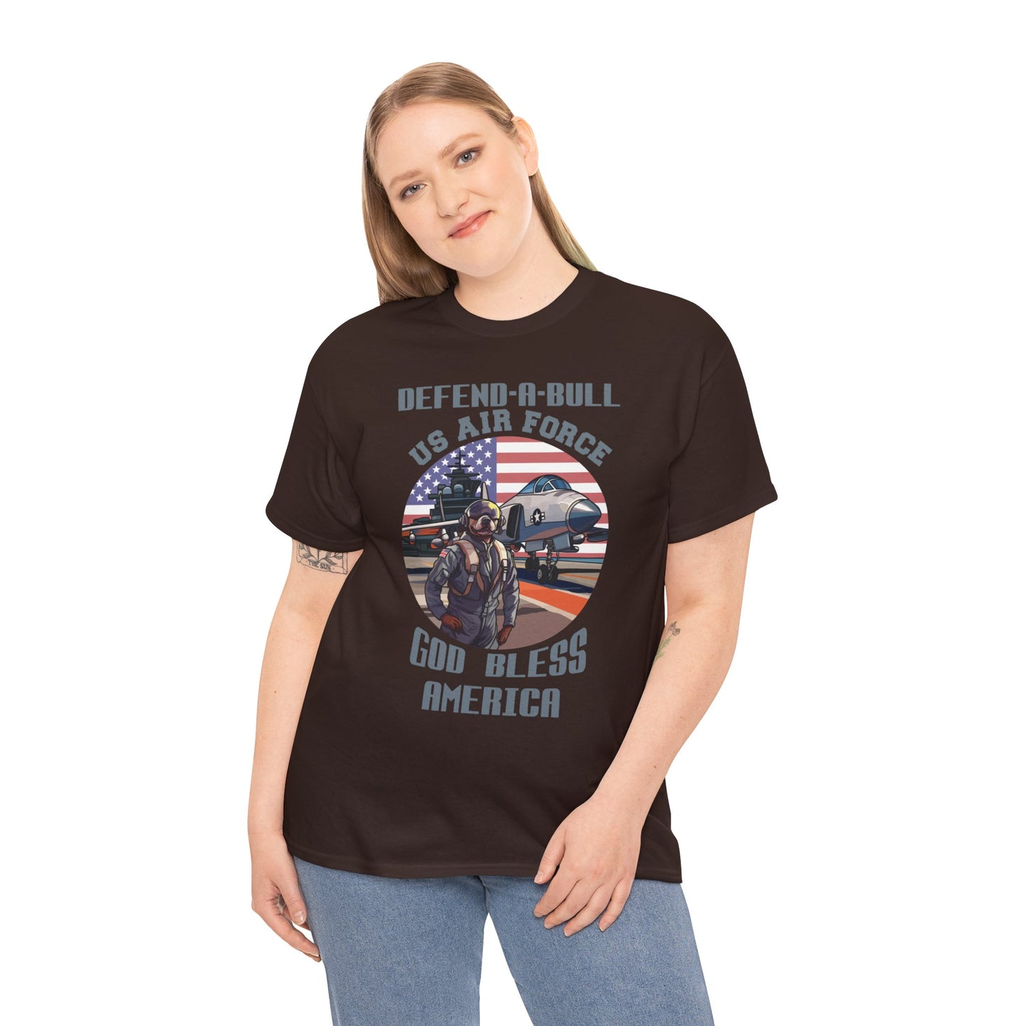 Defend-A-Bull Air Force Unisex Heavy Cotton Tee