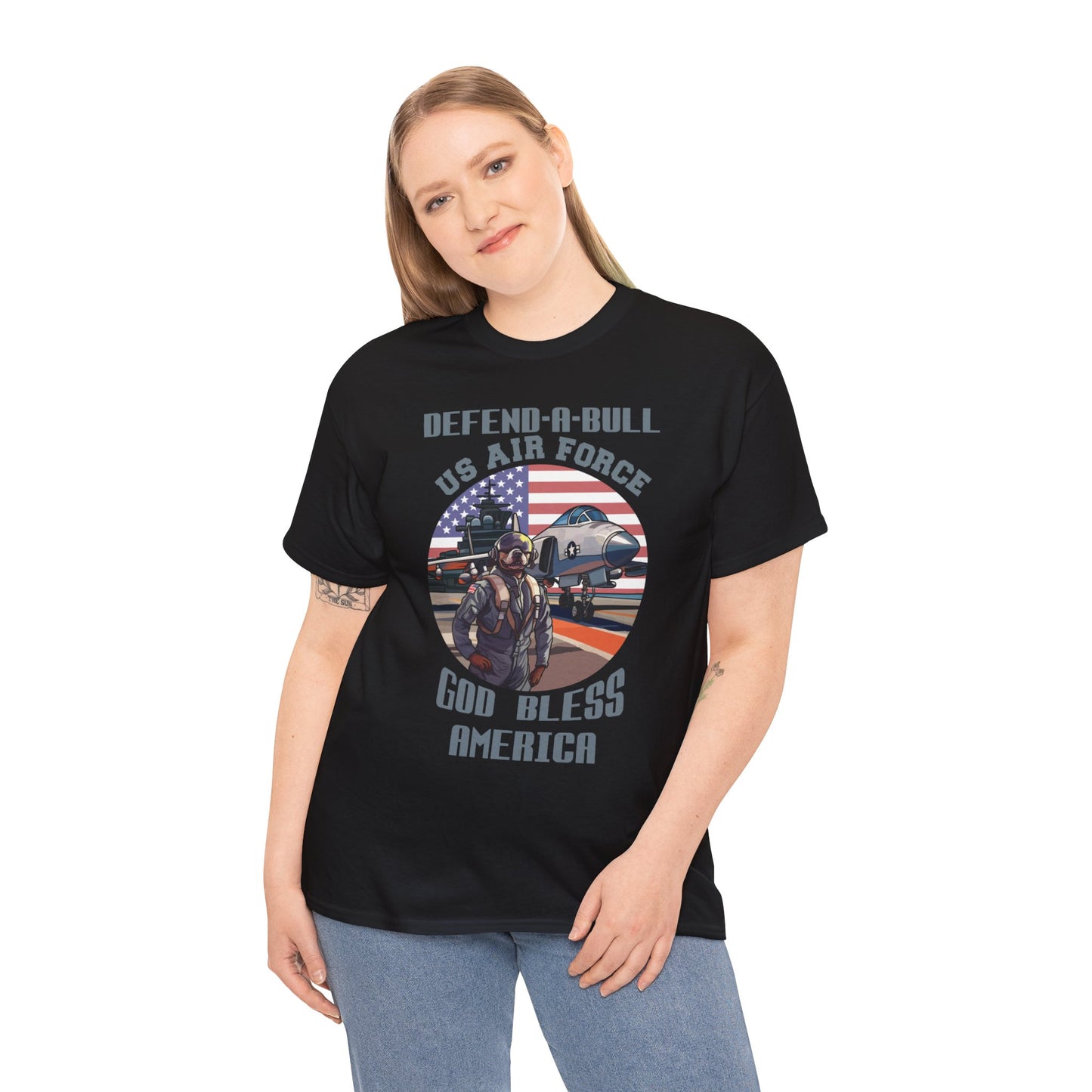 Defend-A-Bull Air Force Unisex Heavy Cotton Tee