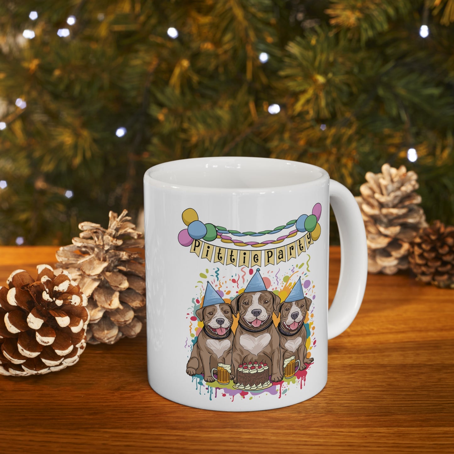 Pittie Party Ceramic Mug 11oz