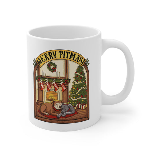 Merry Pitmas Ceramic Mug 11oz