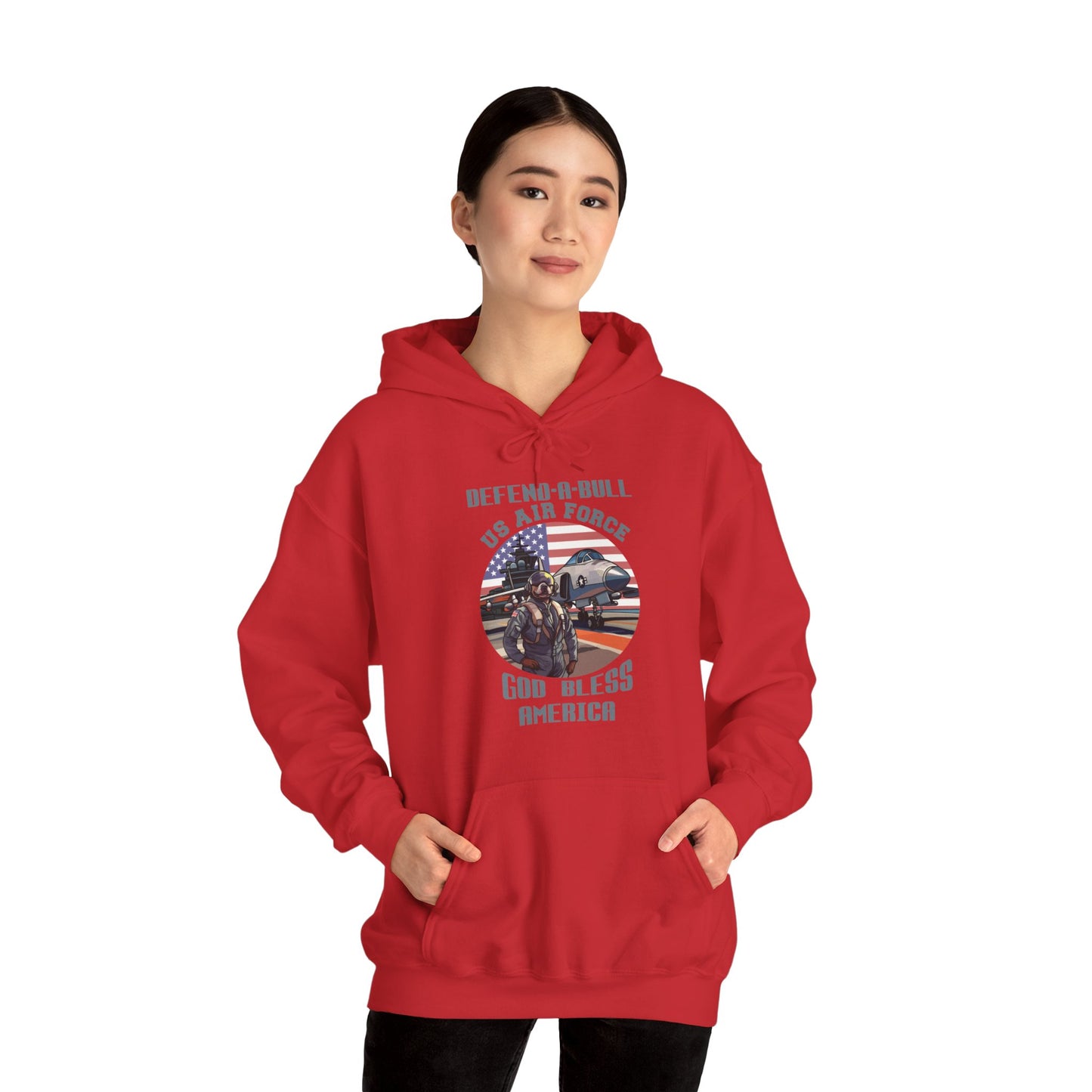 Defend-A-Bull Air Force Unisex Heavy Blend™ Hooded Sweatshirt