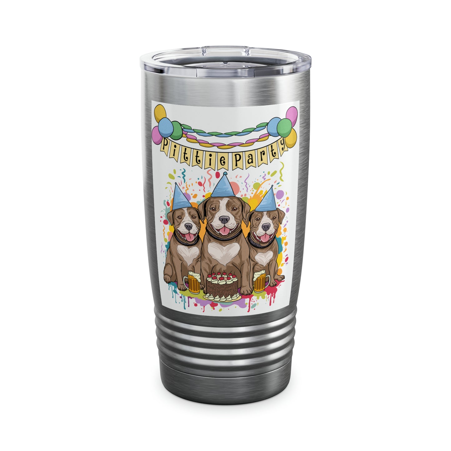 Pittie Party Ringneck Tumbler, 20oz