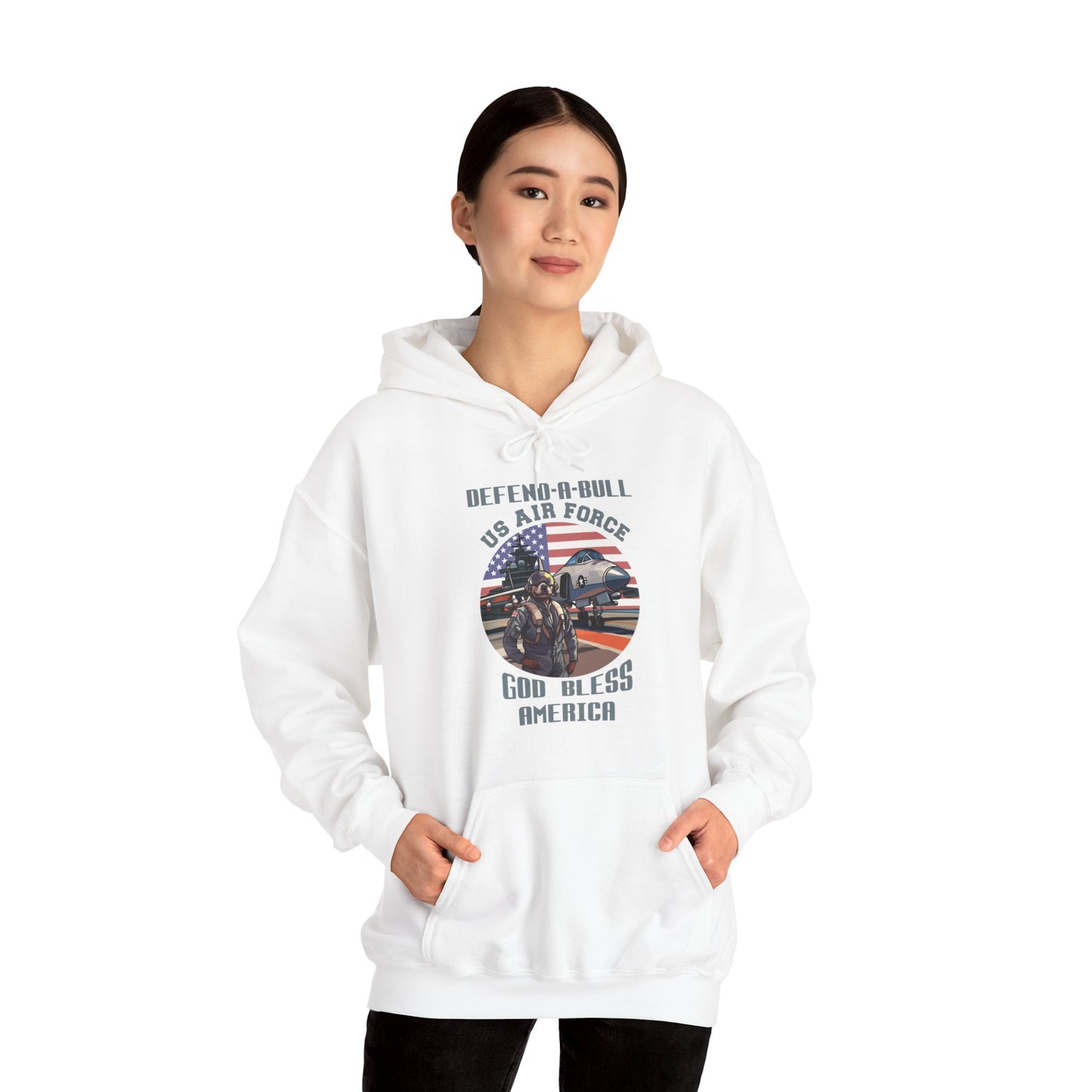 Defend-A-Bull Air Force Unisex Heavy Blend™ Hooded Sweatshirt