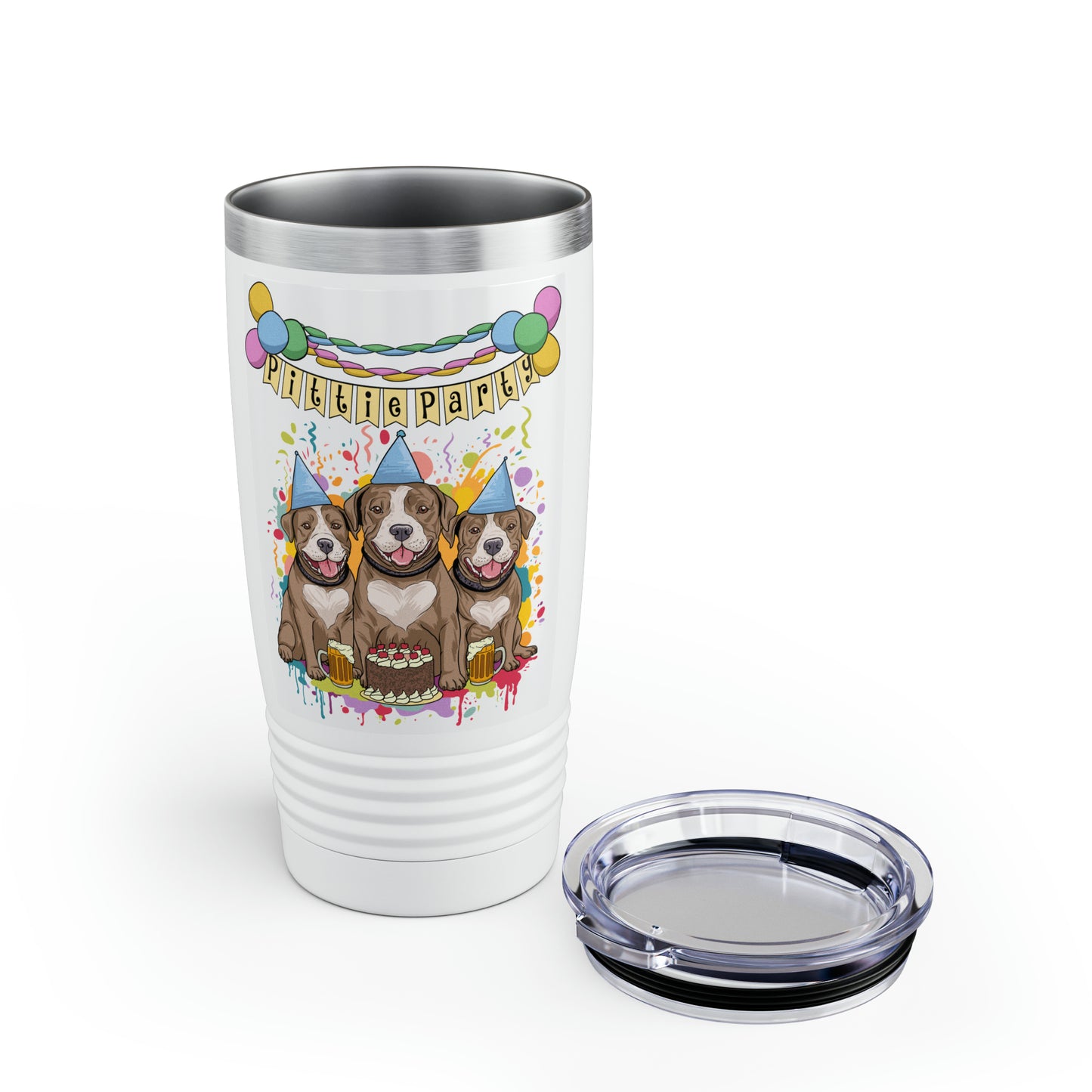 Pittie Party Ringneck Tumbler, 20oz