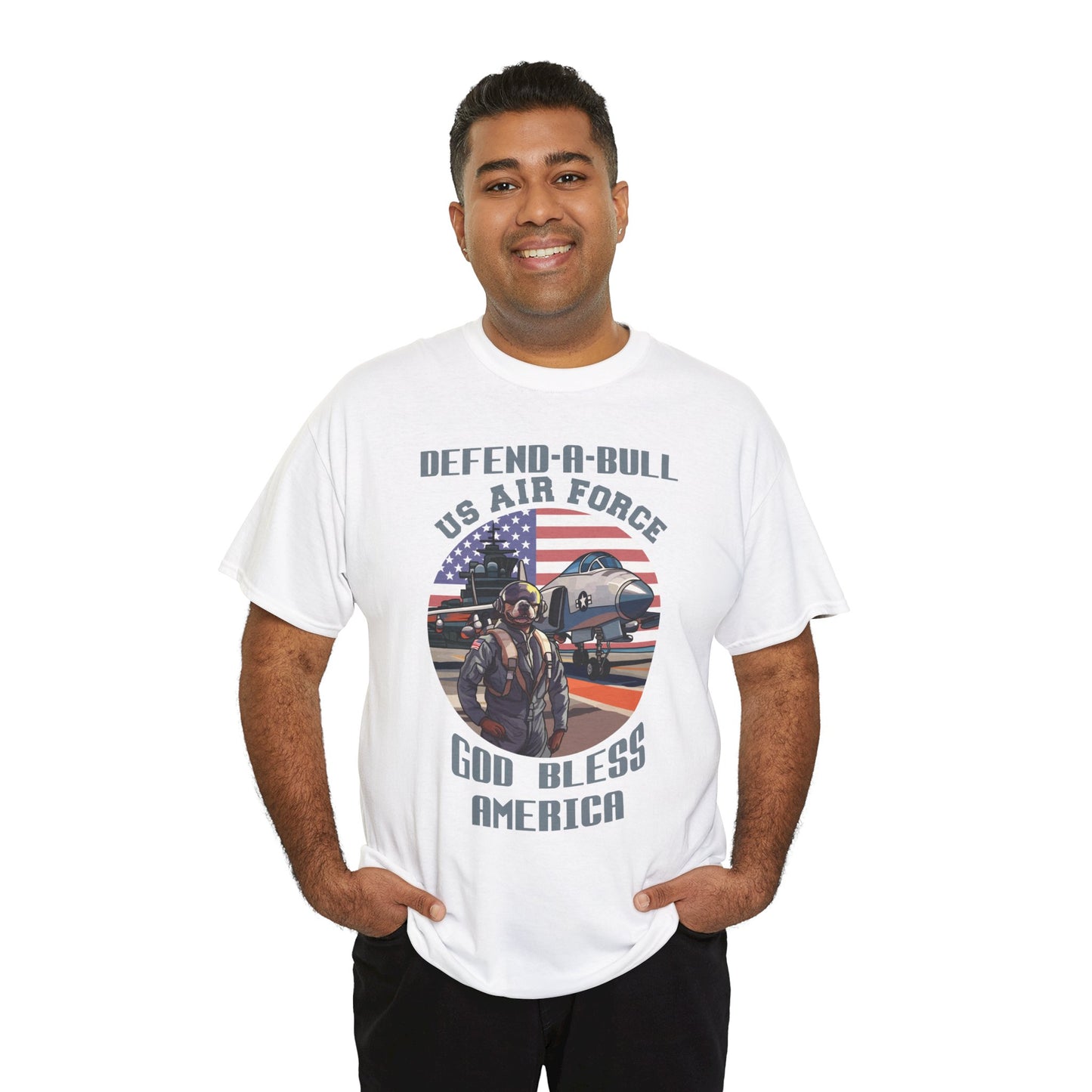 Defend-A-Bull Air Force Unisex Heavy Cotton Tee