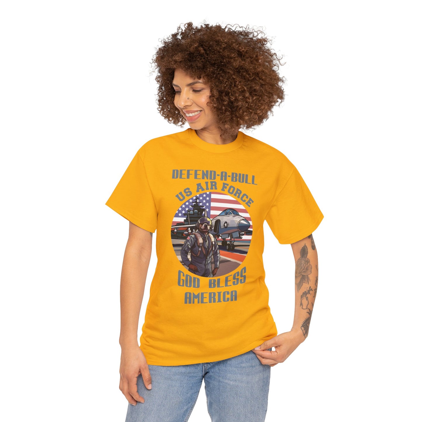 Defend-A-Bull Air Force Unisex Heavy Cotton Tee