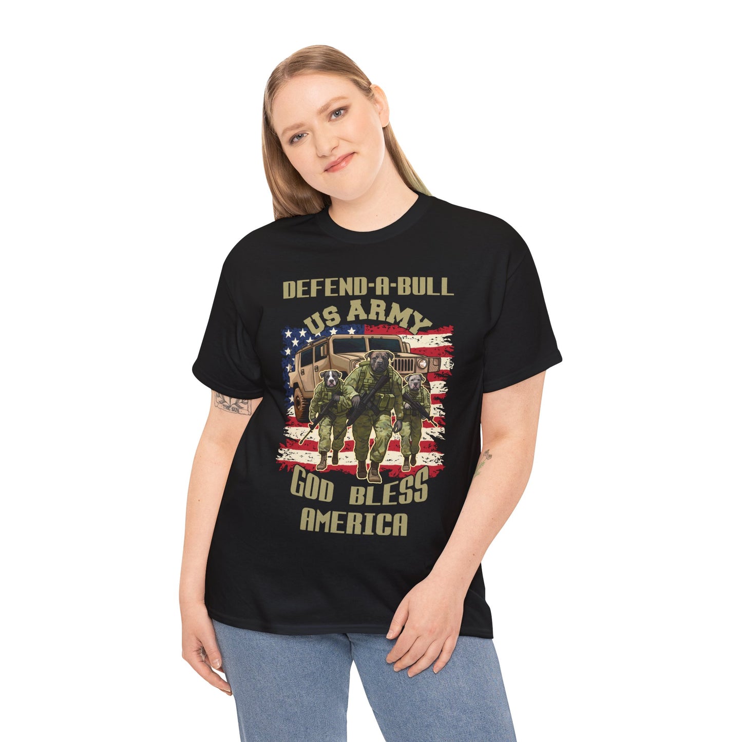 Defend-A Bull ARMY Unisex Heavy Cotton Tee