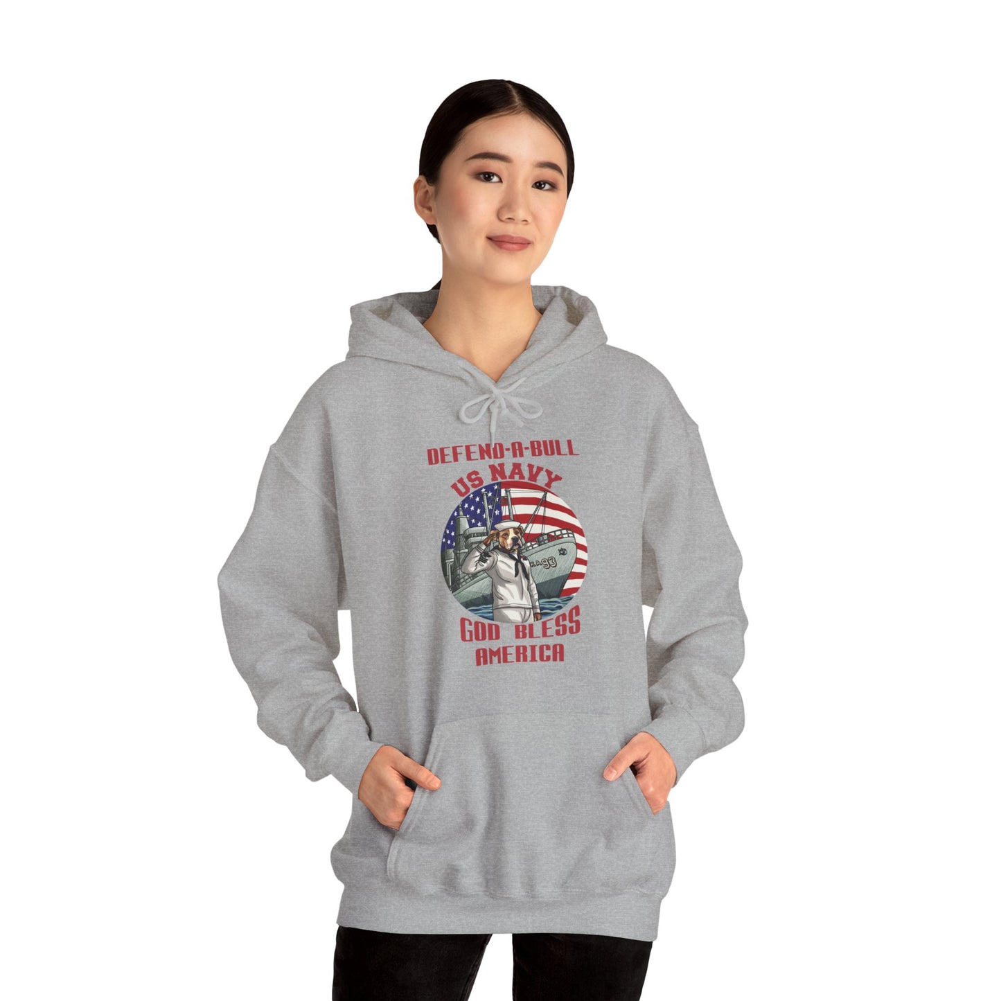 Defend-A-Bull US Navy Unisex Heavy Blend™ Hooded Sweatshirt