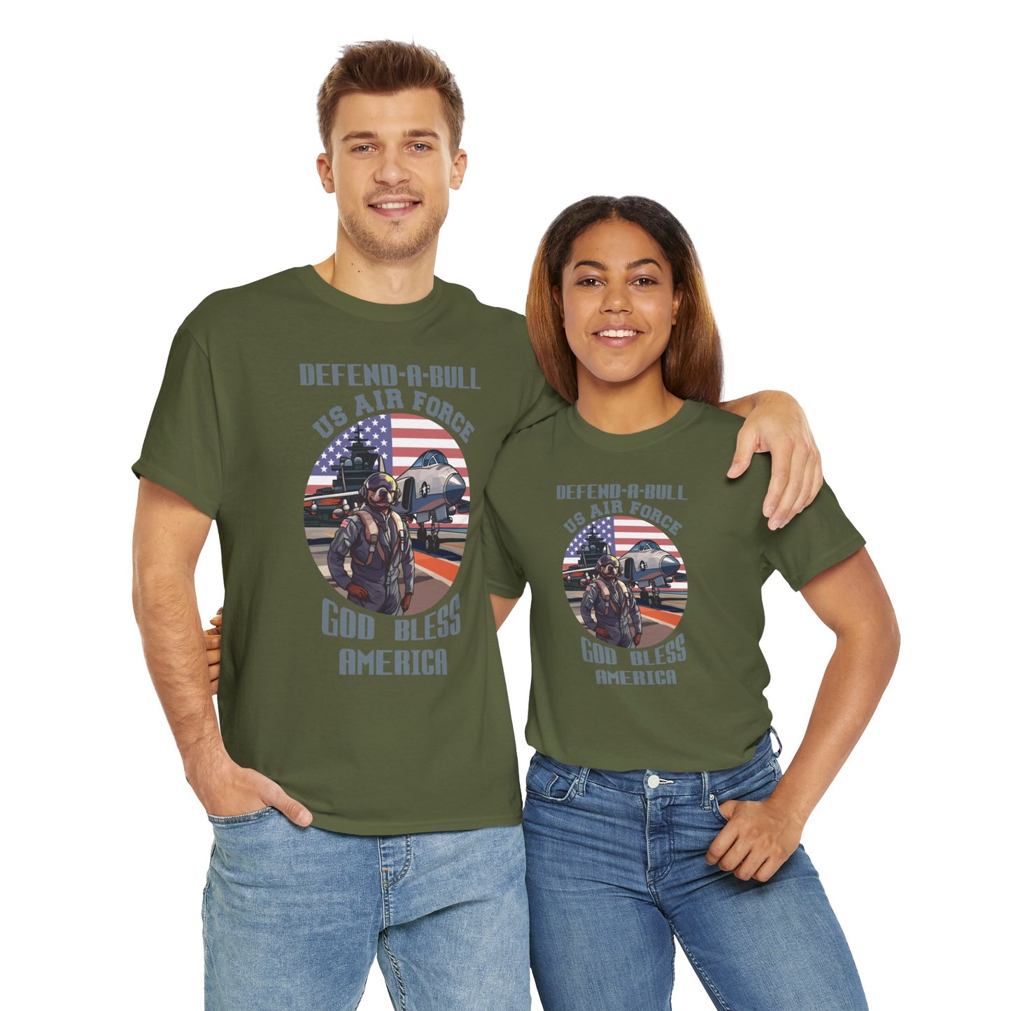 Defend-A-Bull Air Force Unisex Heavy Cotton Tee