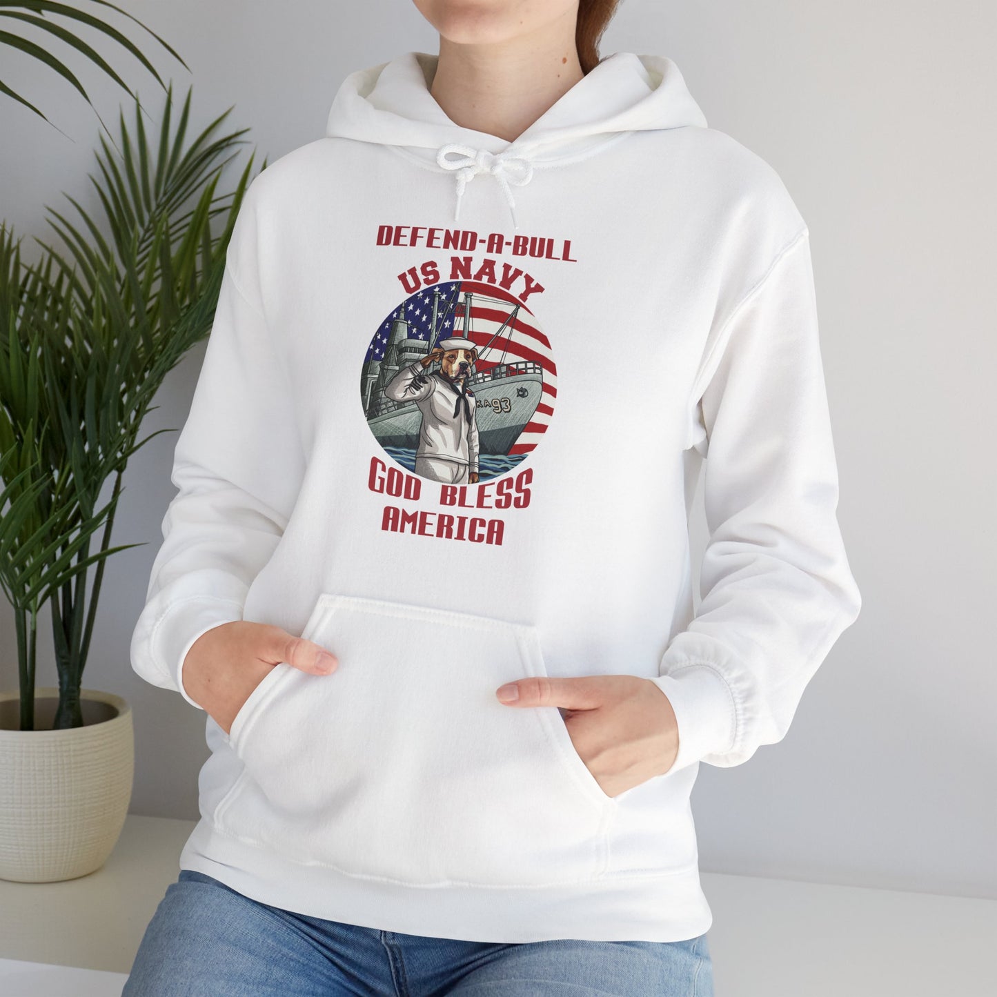 Defend-A-Bull US Navy Unisex Heavy Blend™ Hooded Sweatshirt