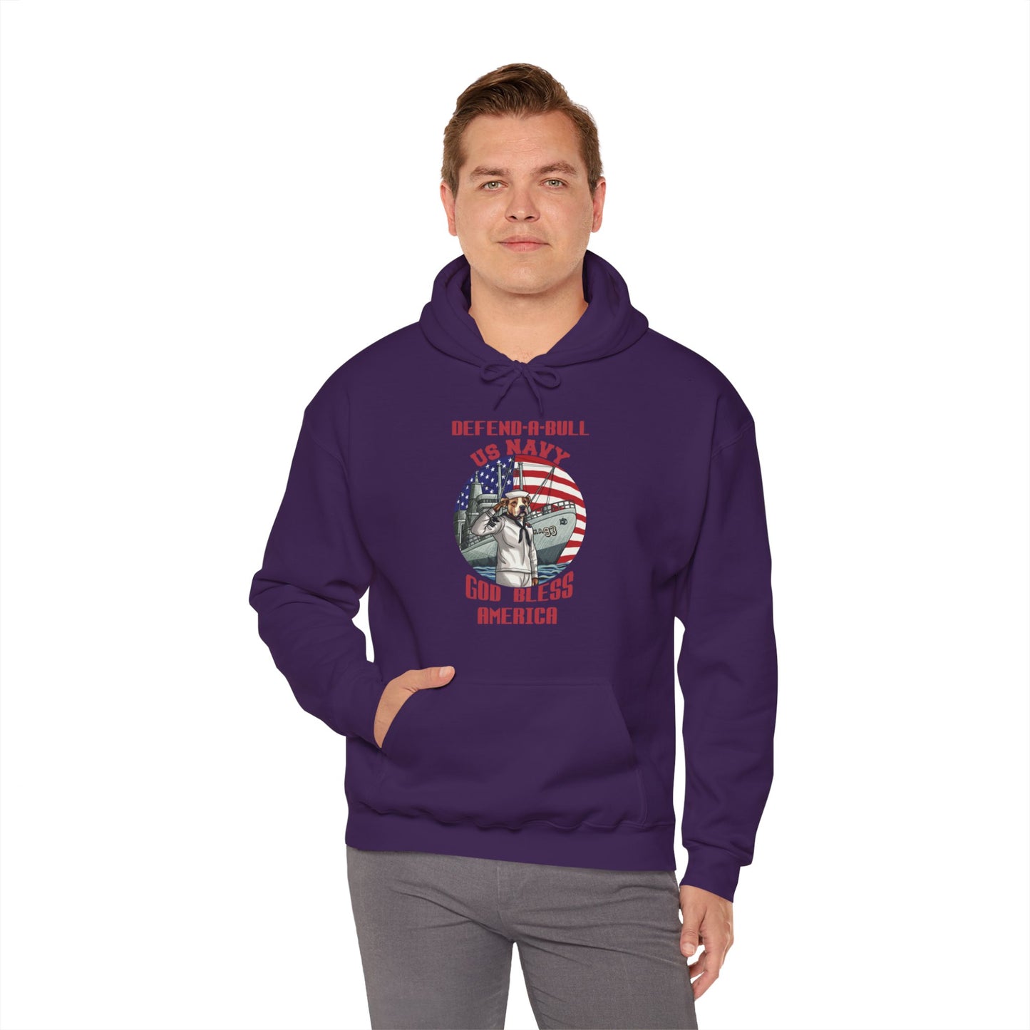 Defend-A-Bull US Navy Unisex Heavy Blend™ Hooded Sweatshirt