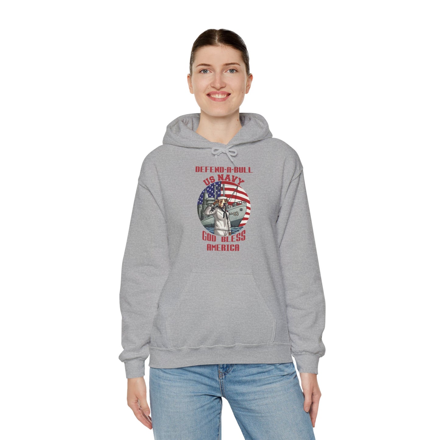 Defend-A-Bull US Navy Unisex Heavy Blend™ Hooded Sweatshirt