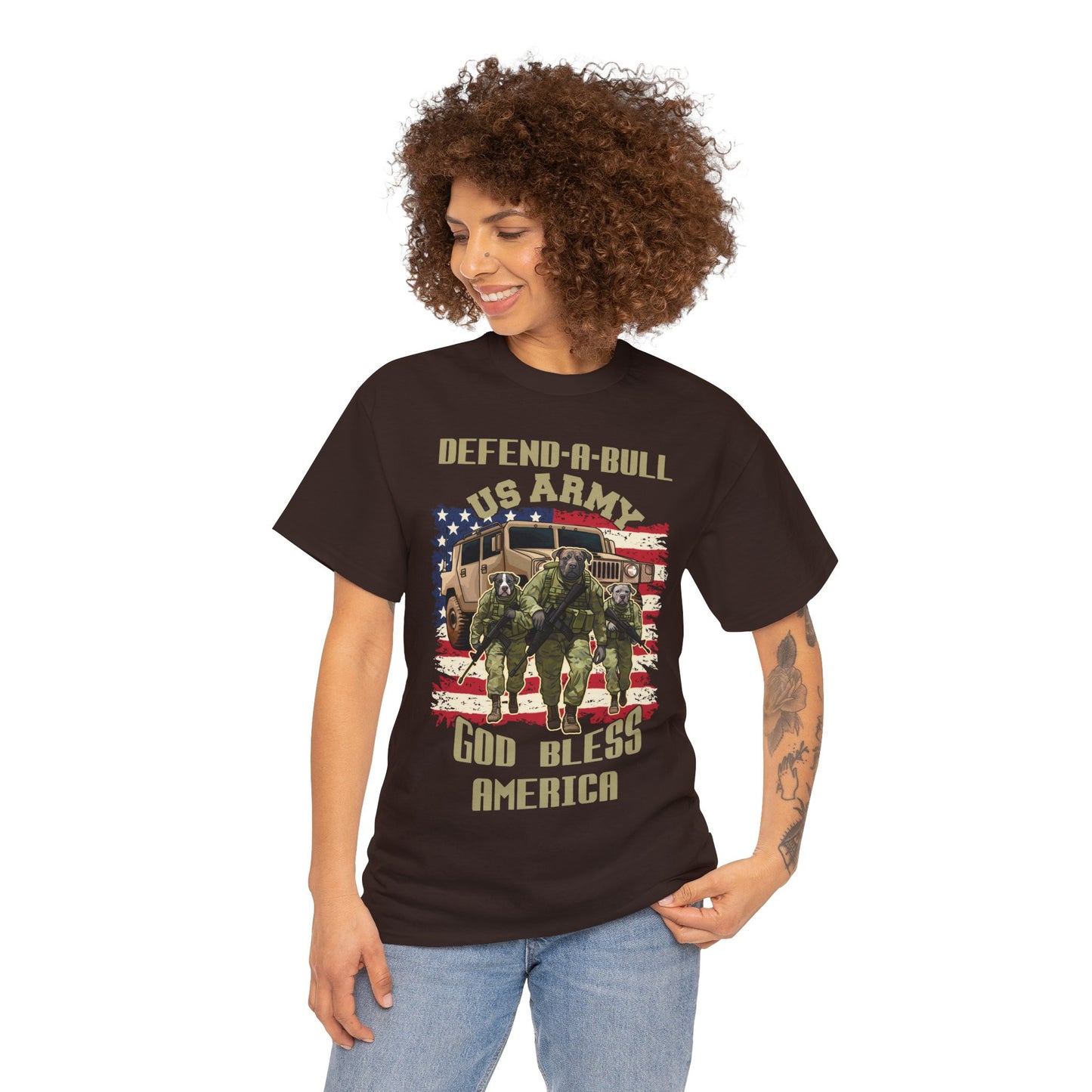 Defend-A Bull ARMY Unisex Heavy Cotton Tee