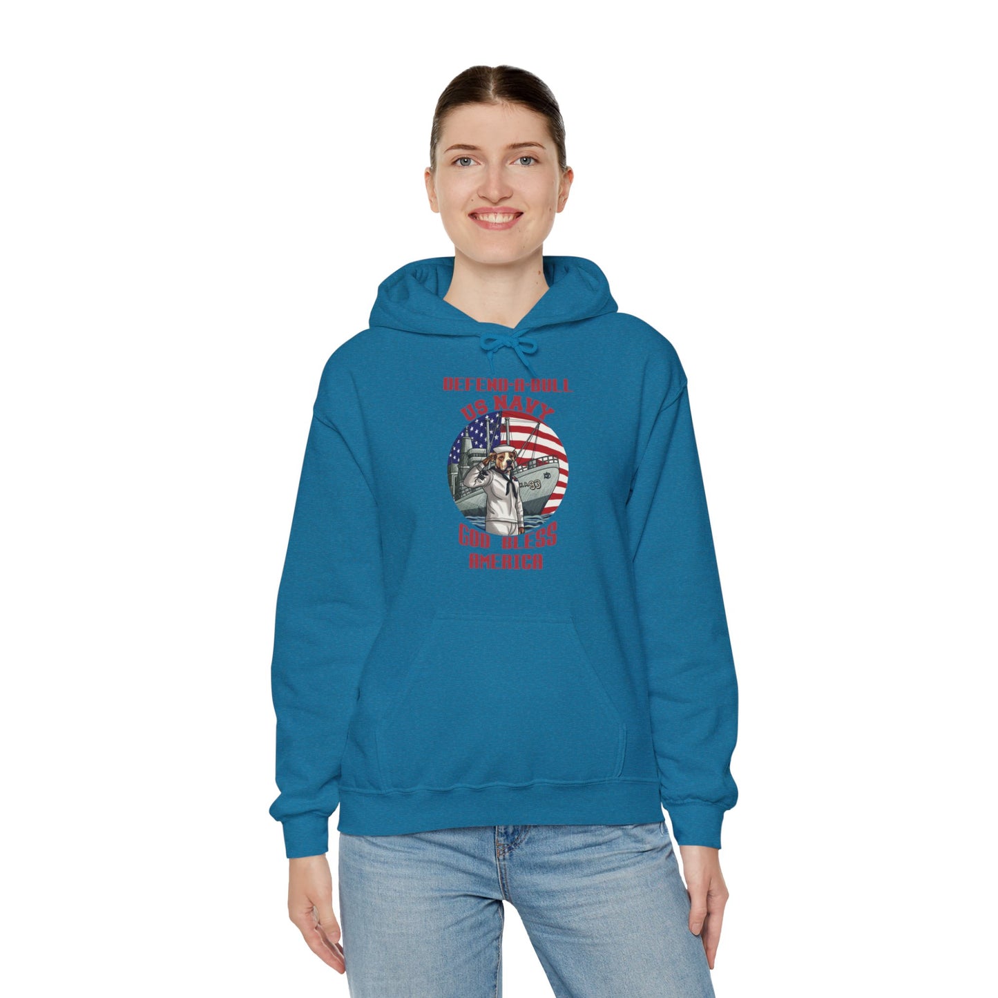 Defend-A-Bull US Navy Unisex Heavy Blend™ Hooded Sweatshirt