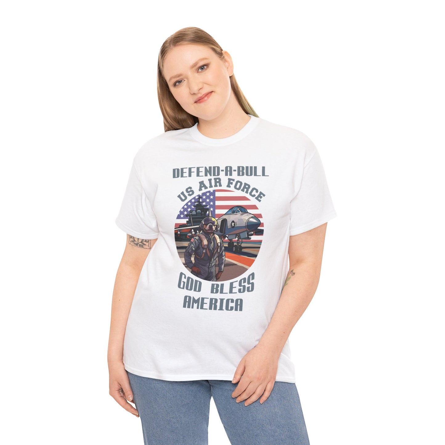 Defend-A-Bull Air Force Unisex Heavy Cotton Tee