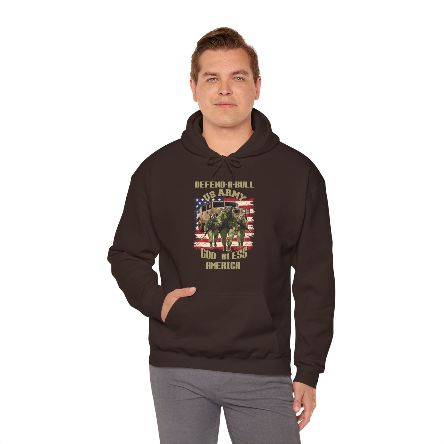 Defend-A-Bull ARMY Unisex Heavy Blend™ Hooded Sweatshirt