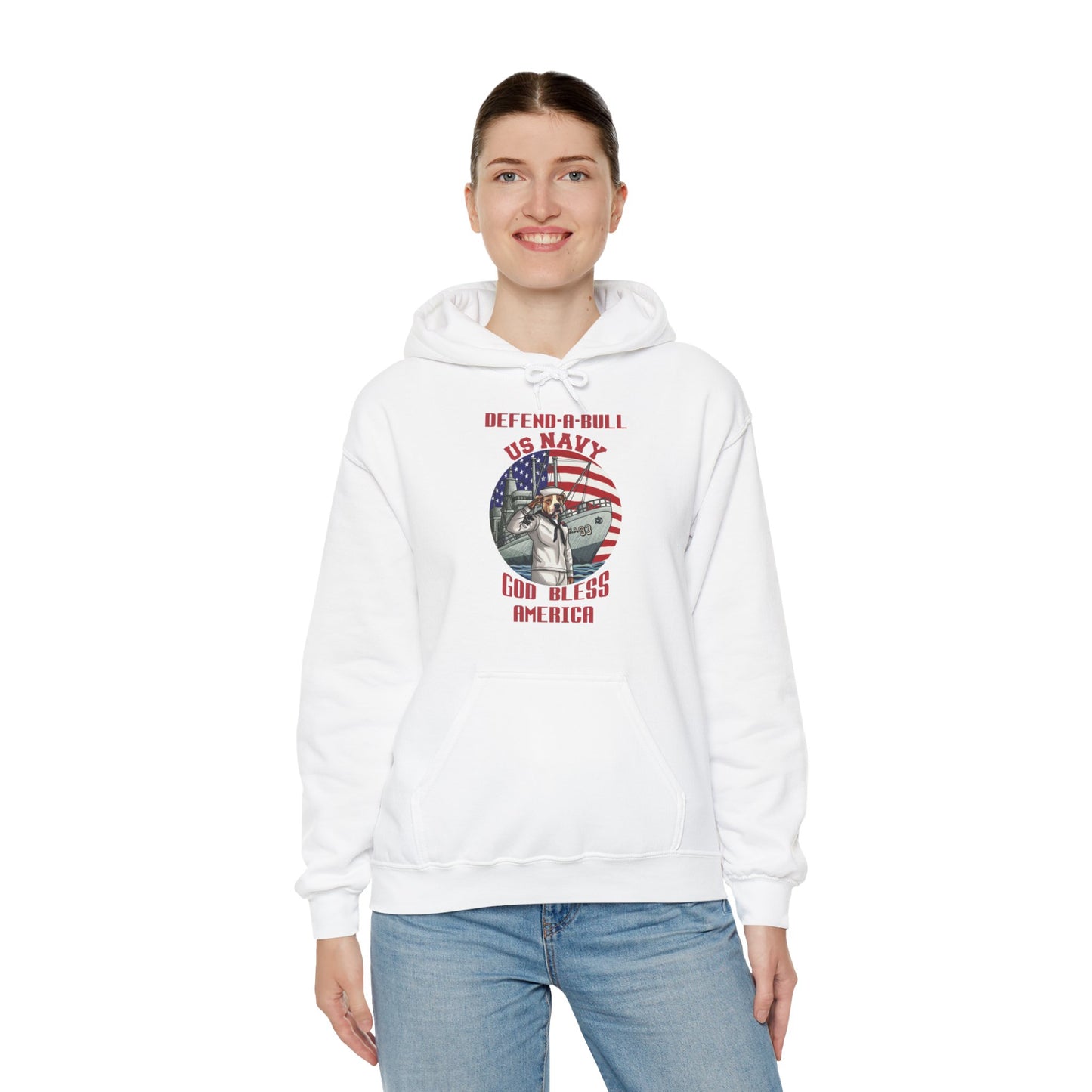 Defend-A-Bull US Navy Unisex Heavy Blend™ Hooded Sweatshirt