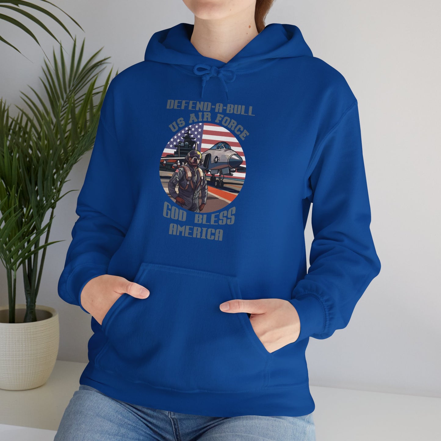 Defend-A-Bull Air Force Unisex Heavy Blend™ Hooded Sweatshirt