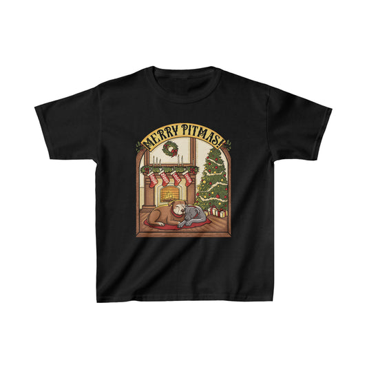 Merry Pitmas Kids Heavy Cotton™ Tee